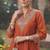 women's vichita silk embroidered anarkali kurta with palazzo and dupatta set