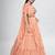 Peach lehenga with sphagetti blouse