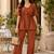  women's pink solid short sleeve top with elastic waist trousers co-ord