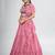 Pink Lehenga Choli with Dupatta and Belt