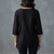 Elegant black floral embroidered short kurti