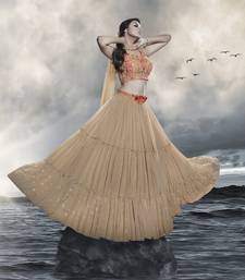 Beige Embroidered Lehenga Choli with dupatta