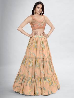 Metallic Embellished Lehenga Choli with Dupatta 1