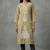 Elegant olive green embroidered kurti