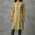 Olive green floral embroidered kurti