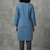 Blue embroidered kurti with dark trousers