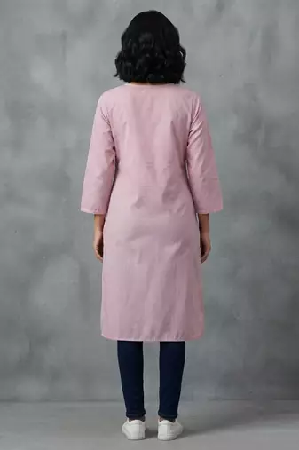Elegant pink embroidered kurti
