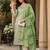 women's art silk fabric embroidered kurta set with dupatta