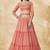 Stunning Coral Embroidered Lehenga Choli Set