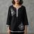 Chic black and white embroidered short kurti