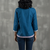 Classic blue floral embroidered short kurti