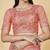 Peach Embroidered Round Neck Lehenga Choli