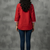 Vibrant red floral embroidered short kurti