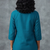 Teal embroidered scalloped short kurti