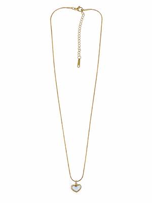 MOP Heart Pendant Anti-Tarnish Chain 2