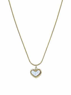 MOP Heart Pendant Anti-Tarnish Chain 3