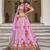 Stunning Pink Lehenga with Handwork and Traditional Printed Motifs