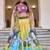 Vibrant Yellow Lehenga with Artistic Handwork and Palace-Themed Prints