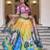 Vibrant Yellow Lehenga with Artistic Handwork and Palace-Themed Prints