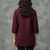 Maroon multi-color floral embroidered short kurti
