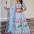 Olive Green Mirror Work Lehenga Choli Set