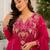 women's chanderi silk embroidered straight kurta set with dupatta