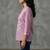 Elegant mauve floral embroidered short kurti