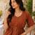  women's pink solid short sleeve top with elastic waist trousers co-ord