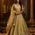 Elegant Olive Green Organza Embroidered Lehenga Choli with Art Silk Blouse