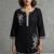 Elegant black and white embroidered kurti