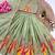 Kids mint green color lehenga choli with Dupatta embroidery work