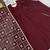 Maroon Premium Roman Silk Chanderi 16 Kali Anarkali Gown with Embroidered Dupatta & Pant Set