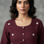 Maroon floral embroidered kurti co-ord set