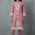 Elegant mauve embroidered kurti co-ord set