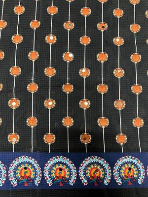 Navratri Ajarakh Print Rayon Semi Stitched Lehenga Choli & Unstitched Blouse With Dupatta 5
