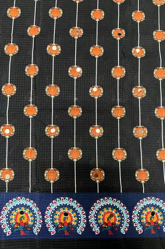 Navratri Ajarakh Print Rayon Semi Stitched Lehenga Choli & Unstitched Blouse With Dupatta