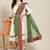 Green & Off-White Pure Georgette Half and Half Bandhani Saree