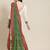 Green & Off-White Pure Georgette Half and Half Bandhani Saree