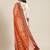 Orange & Off-White Mirror Work Pure Georgette Half and Half Bandhani Saree