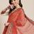 Red & Off-White Bandhani Pure Georgette Half and Half Bandhani Saree