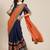 Embroidered Half and Half Bandhani Pure Georgette Saree
