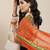 Embroidered Half and Half Bandhani Pure Georgette Saree