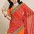 Embroidered Pure Georgette Half and Half Bandhani Saree