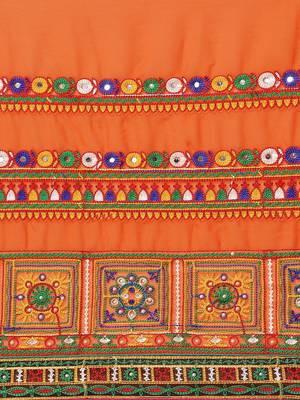 Embroidered Pure Georgette Half and Half Bandhani Saree 4