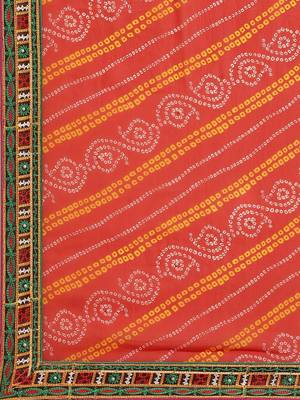 Embroidered Pure Georgette Half and Half Bandhani Saree 5