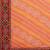 White & Orange Bandhani Kutchi Embroidery Pure Georgette Bandhani Saree