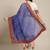 Blue & White Bandhani Kutchi Embroidery Pure Georgette Half and Half Bandhani Saree