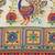 Blue & White Bandhani Kutchi Embroidery Pure Georgette Half and Half Bandhani Saree