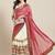 Pink & Off-White Bandhani Pure Georgette Half and Half Bandhani Saree