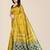 Yellow & Green Bandhani Zari Silk Cotton Bandhani Saree